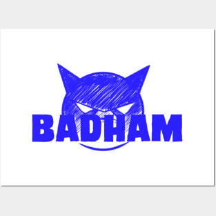 Badham Logo- Blue Design Posters and Art